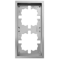 Рамка 2-мест. горизонт. ZIMA сер. матов. LEZARD 704-7400-147