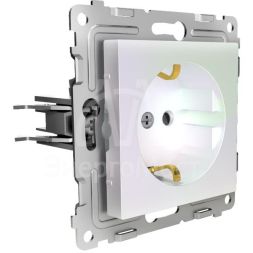 Розетка 1-м СП Pixel 16А IP20 с заземл. защ. шторки механизм перламутр. TOKOV ELECTRIC TKE-PX-R1ZSF-C04