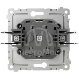 Розетка 1-м СП Pixel 16А IP20 с заземл. защ. шторки механизм перламутр. TOKOV ELECTRIC TKE-PX-R1ZSF-C04