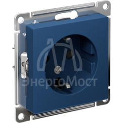 Розетка AtlasDesign 16А с заземл. со шторками механизм аквамарин SE ATN001145