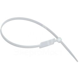 Хомут 4.8х300мм P6.6 маркерный бел. (уп.100шт) IEK UHH14-D048-300-100-K01