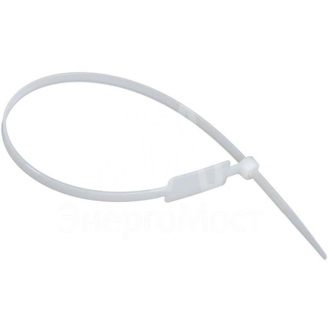 Хомут 4.8х300мм P6.6 маркерный бел. (уп.100шт) IEK UHH14-D048-300-100-K01