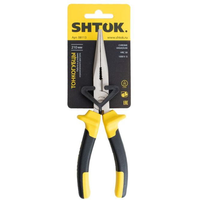 Тонкогубцы 1000В 210мм (08113) SHTOK 376282