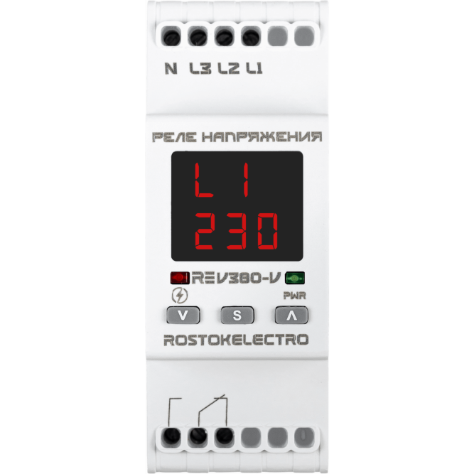 Реле напряжения трехфазное RE V-380V
