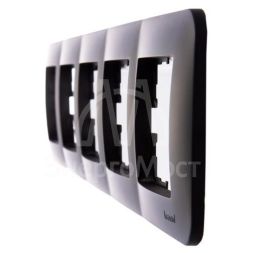 Рамка 5-м KARINA LIFE горизонт. черн. бархат LEZARD 708-4200-150