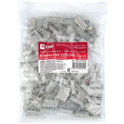 Клемма СМК 2273-245 (с пастой) 5 отверстий 0.5-2.5кв.мм (уп.100шт) PROxima EKF plc-smk-2273-245
