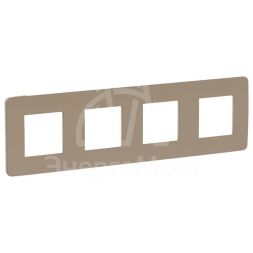 Рамка 4-м UNICA STUDIO песочн./беж. SchE NU280827