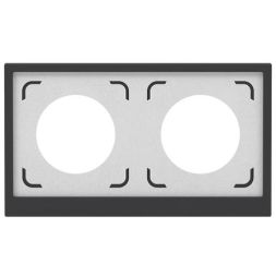 Рамка 2-м KANT IP44 черн. уголь DKC7012944