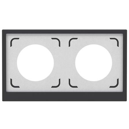Рамка 2-м KANT IP44 черн. уголь DKC7012944
