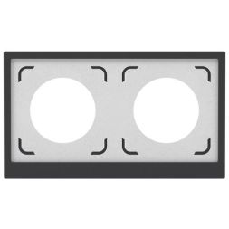 Рамка 2-м KANT IP44 черн. уголь DKC7012944