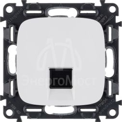 Механизм розетки комп. 1-м Valena Allure RJ45 CAT.5E UTP с лицевой панелью бел. Leg 753740