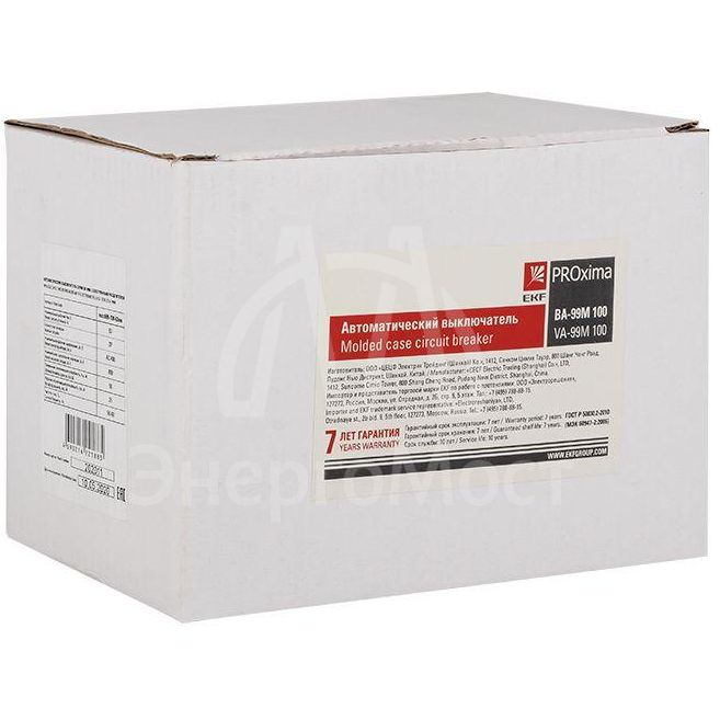 Выключатель автоматический 3п 100/63А 50кА ВА-99М PROxima электр. расцеп. EKF mccb99-100-63me