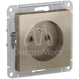 Механизм розетки 1-м СП AtlasDesign 16А без заземл. защ. шторки шампань SchE ATN000549