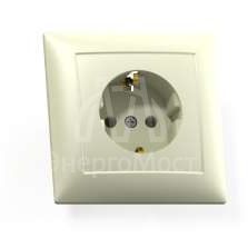 Розетка 1-м СП Селена РС16-370 с заземл. сл. кость Кунцево 8146