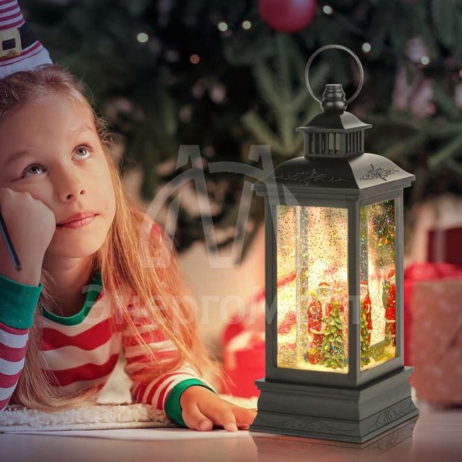 Светильник светодиодный новогодний декоративный &amp;quot;Дед Мороз&amp;quot; ENGDS-10 LED h 27.5см 3хАА таймер 6ч IP20 теплый бел. Эра Б0051941