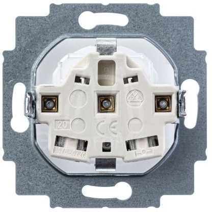 Розетка Levit с заземл. с защ. шторками 16А бел./ледяной ABB 2CHH203457A6001