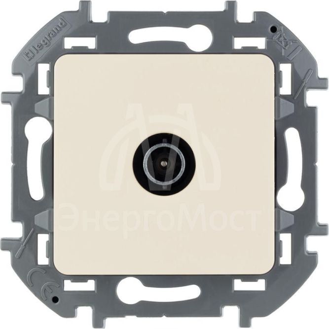 Розетка телевизионная TV Inspiria 2дБ 0-2400мГц с топологией &amp;quot;звезда&amp;quot; механизм сл. кость Leg 673851