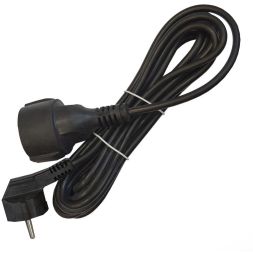 Удлинитель-шнур 1х5м с заземл. 16А IP20 ПВС 3х1 черн. DOMTOK 2359