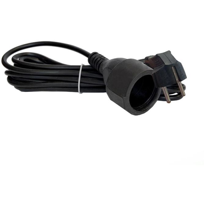 Удлинитель-шнур 1х5м с заземл. 16А IP20 ПВС 3х1 черн. DOMTOK 2359