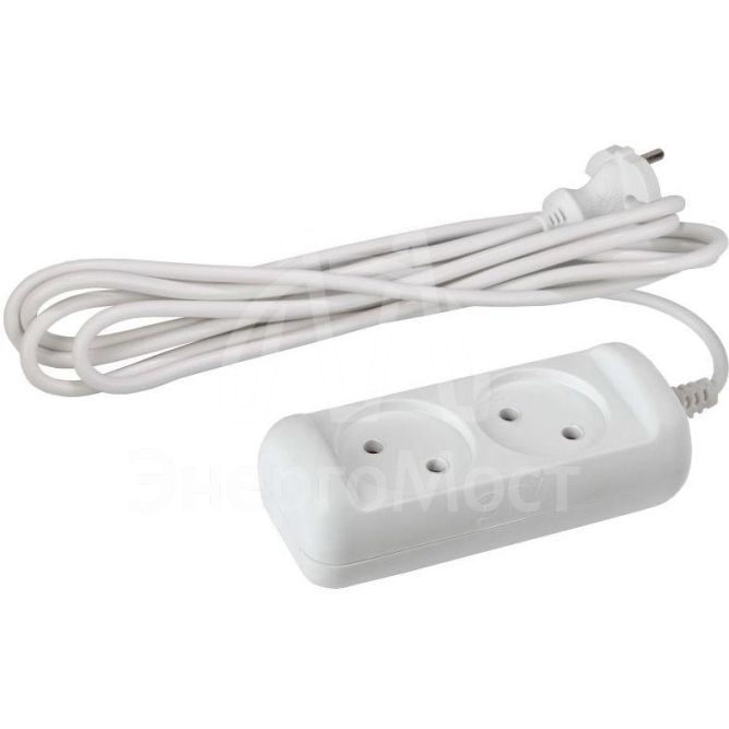 Удлинитель U-2-1.5m 2х1.5м без зазeмл. ПВС 2х1 10А ПВС ЭРА Б0028359