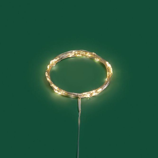 Гирлянда светодиодная Роса 5м 50 LED теплый бел. IP20 2хАА (в комплект не входят) Neon-Night 302-066