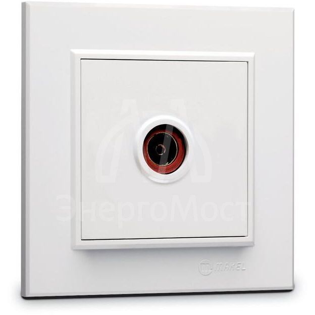 Розетка телевизионная проходная TV 1-м СП Karea IP20 6дБ бел. Makel 56001007