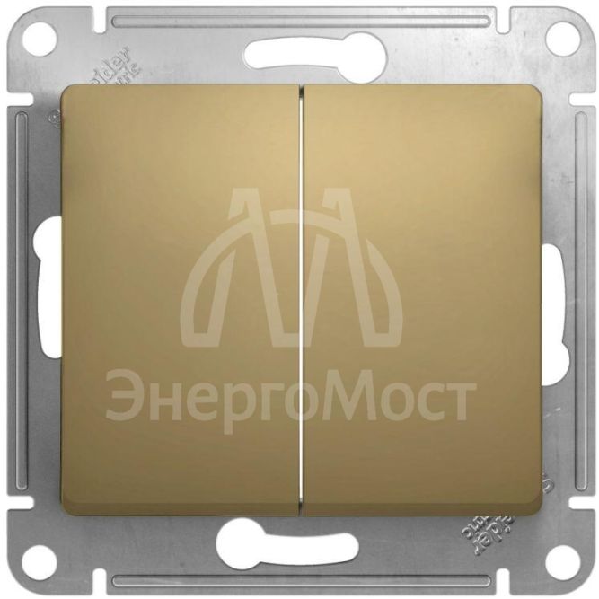 Механизм переключателя 2-кл. СП Glossa 10А IP20 (сх. 6/2) 10AX титан SchE GSL000465