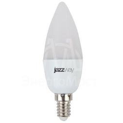 Лампа светодиодная PLED-SP C37 7Вт свеча 5000К холод. бел. E14 560лм 230В JazzWay 1027832-2