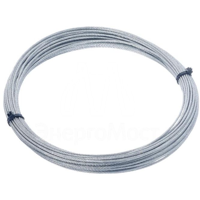 Трос стальной 5.0мм DIN 3055 цинк (уп.10м) подвес СТРОЙМЕТИЗ 4140081