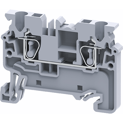 Клемма проходная пружинная OptiClip CХ-2.5-I-24A-(0.2-2.5) сер. КЭАЗ 289711