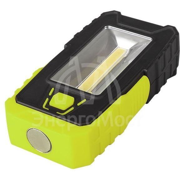 Фонарь светодиодный рабочий WL2-L2W/L03-gn 2COB(150лм)+3LED(30лм) IP44 яркий/эконом магнитное основание с вращением на 180град. ABS-пластик с прорезиненным покрытием 3хAAA (не в компл.) черн./зел. ФАZА 5023222