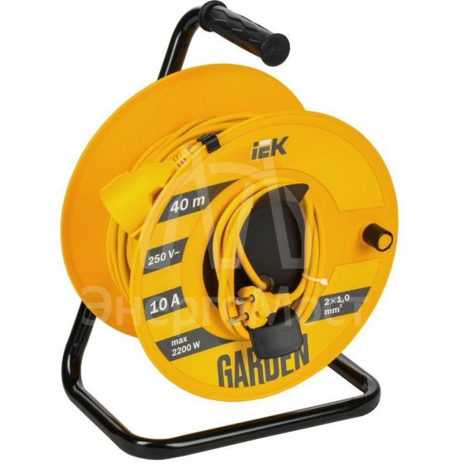 Удлинитель на катушке 1х40м Garden УК40 2P 2х1.0кв.мм IEK GD-KP50-10-01-40