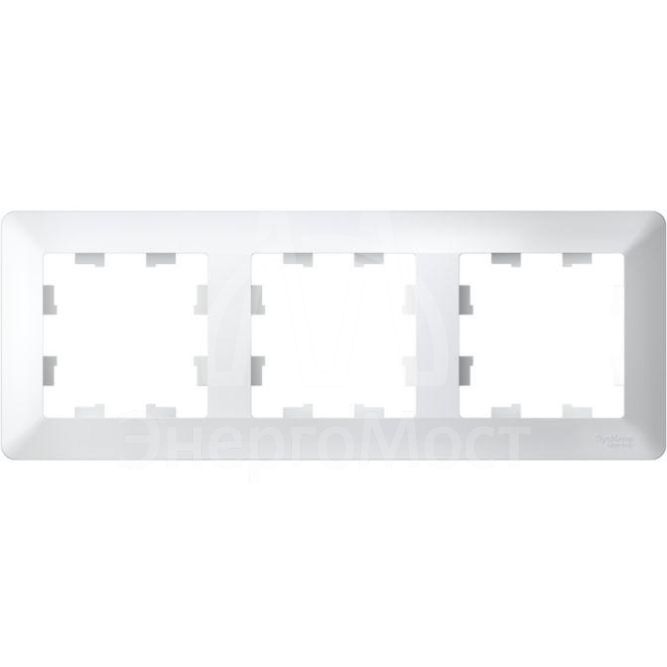 Рамка 3-м AtlasDesign Air бел./дым. бел. SE ATN220103