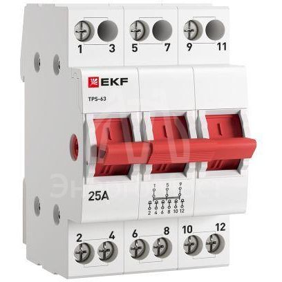 Переключатель трехпозиционный ТПС-63 3P 25А PROxima EKF TPS325