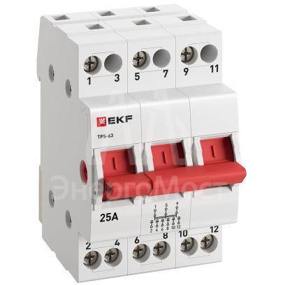 Переключатель трехпозиционный ТПС-63 3P 25А PROxima EKF TPS325