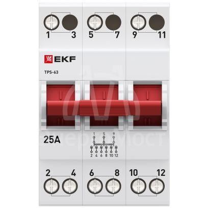Переключатель трехпозиционный ТПС-63 3P 25А PROxima EKF TPS325
