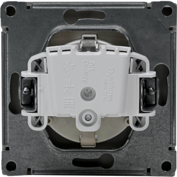 Розетка ArtGallery 16А с заземл. механизм алюм. SE GAL000343