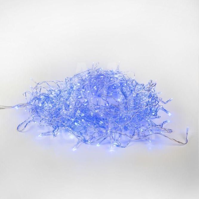Гирлянда &amp;quot;Светодиодный дождь&amp;quot; с контроллером 1.5х1.5м 144LED син. прозр. провод 12Вт 230В IP20 NEON-NIGHT 235-033