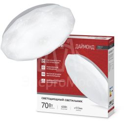 Светильник светодиодный DECO ДАЙМОНД 70Вт 4000К 6300лм 230В 510х70мм IN HOME 4690612063416