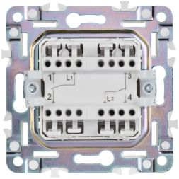 Выключатель проходной 2-кл. SKANDY 10А SK-V05S серебр. IEK SK-V22-0-10-K23