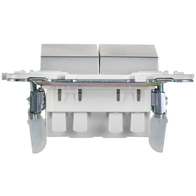 Выключатель проходной 2-кл. SKANDY 10А SK-V05S серебр. IEK SK-V22-0-10-K23