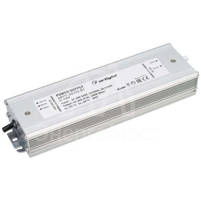 Блок питания ARPV-24200-B1 24В 8.3А 200Вт IP67 метал. 3 года Arlight 028785
