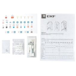 Щит комбинированный встраив. Nova 2 DIN-рейки + 2 монтаж. платы 4 габарит IP41 с пластик. дверью EKF nv-cb-pd-2+2