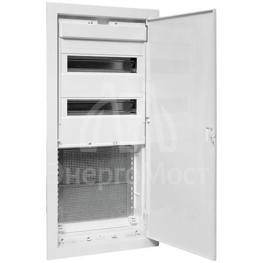 Щит комбинированный встраив. Nova 2 DIN-рейки + 2 монтаж. платы 4 габарит IP41 с пластик. дверью EKF nv-cb-pd-2+2