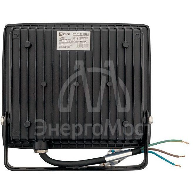Прожектор светодиодный СДО-3004 50Вт 6500К IP65 Basic EKF FLL-3004-50-6500