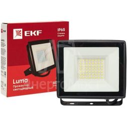 Прожектор светодиодный СДО-3004 50Вт 6500К IP65 Basic EKF FLL-3004-50-6500