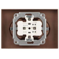 Розетка 2-м СП Accent 6-205-07 16А IP20 250В 2P+E Schuko AL/CU графит Intro Б0063496