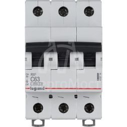 Выключатель автоматический модульный 3п C 63А 4.5кА RX3 Leg 419714
