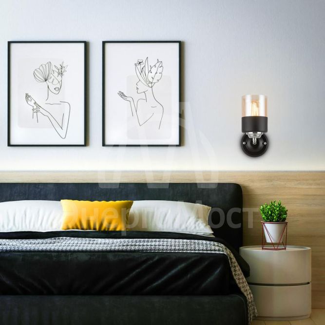 Светильник Gretta 60Вт E27х1 IP20 бра настен. Freya FR5088WL-01B