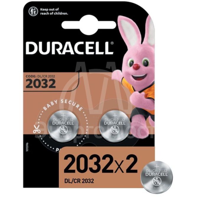 Элемент питания литиевый CR 2032-2BL (блист.2шт) (20/200/29400) Duracell Б0037273